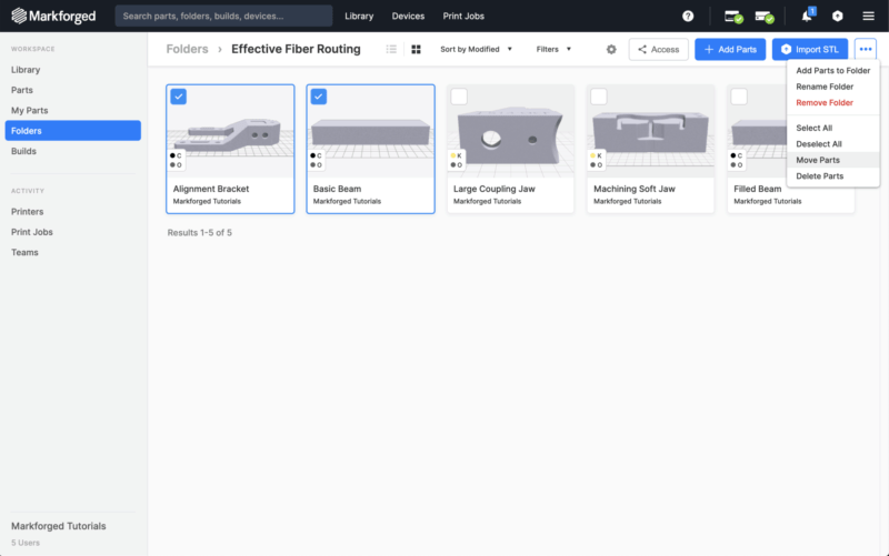 3d printing software part selector