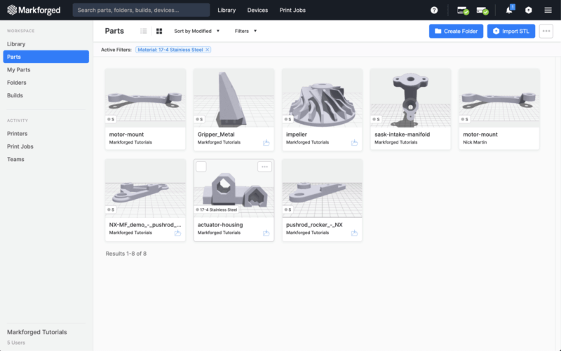 3d printing software search and filtering features